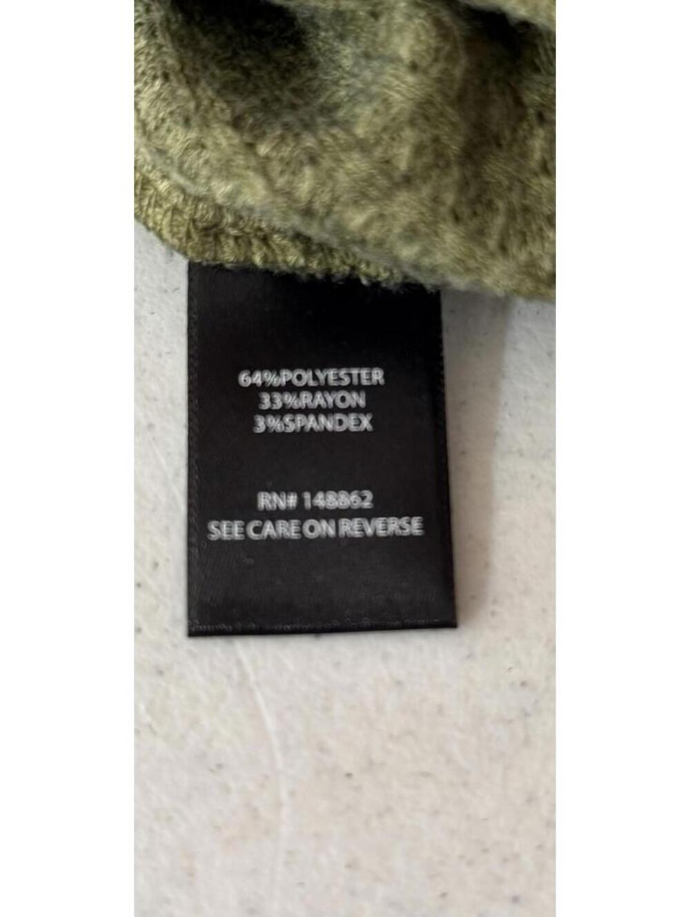 Torrid Waffle Snap Henley Top Womens 2X 18-20 Olive Green Long Sleeve New - Picture 7 of 10